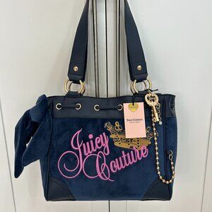 Juicy Couture The Key to Juicy Large Tote Handbag Regal Blue NWT